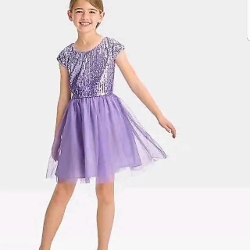 Zeni Purple Sequin Dress Birthday party taylor Swift lavender inspired Sz 10/12